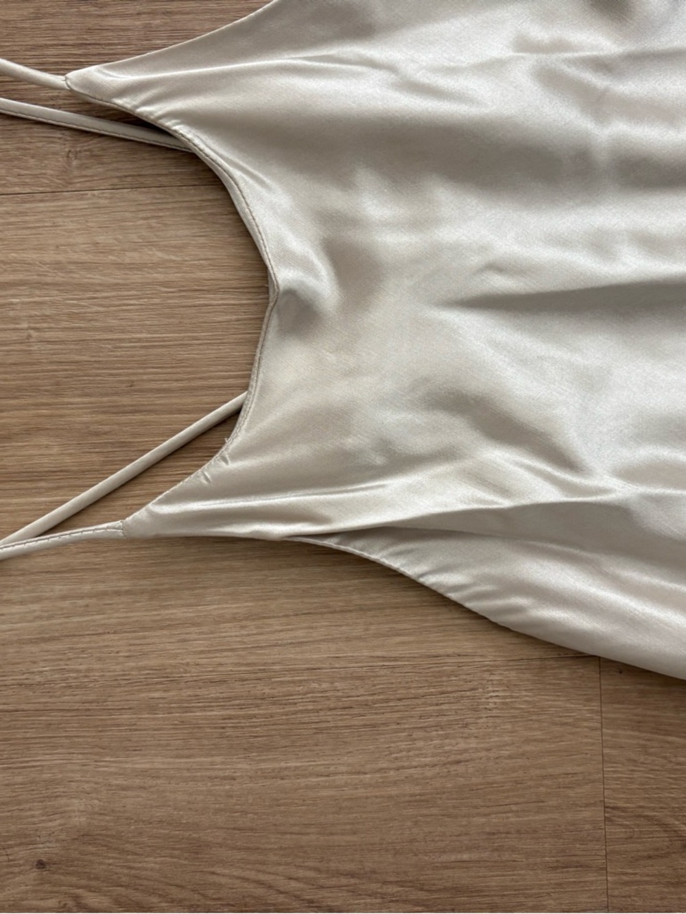 Rampage Satin Maxi Slip Dress in Champagne - Picture 3 of 8